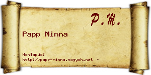 Papp Minna névjegykártya
